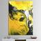 Designart - Yellow, White and Black Hand Painted Marbled Acrylic - Modern & Contemporary Canvas Artwork